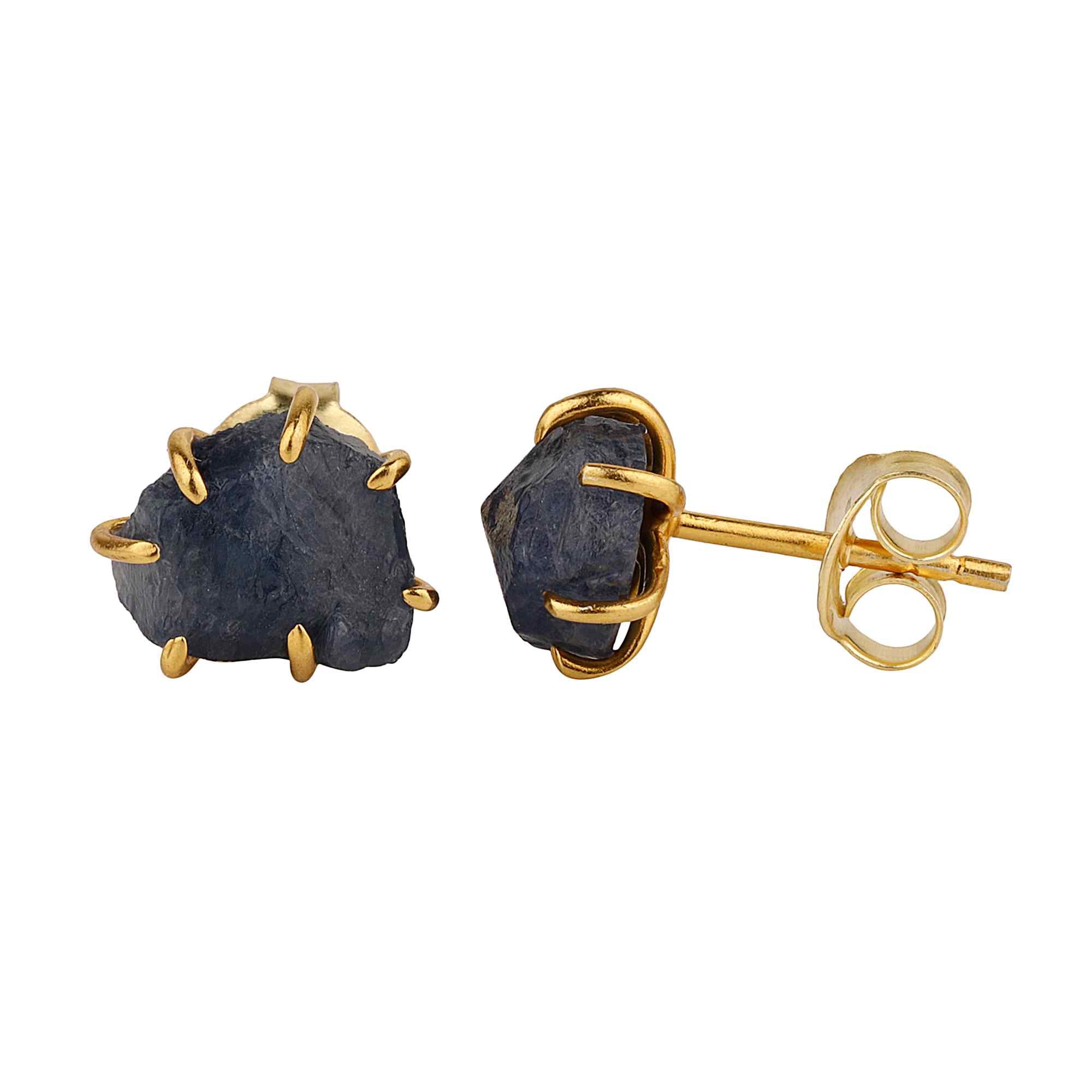 Raw Gemstone Studs