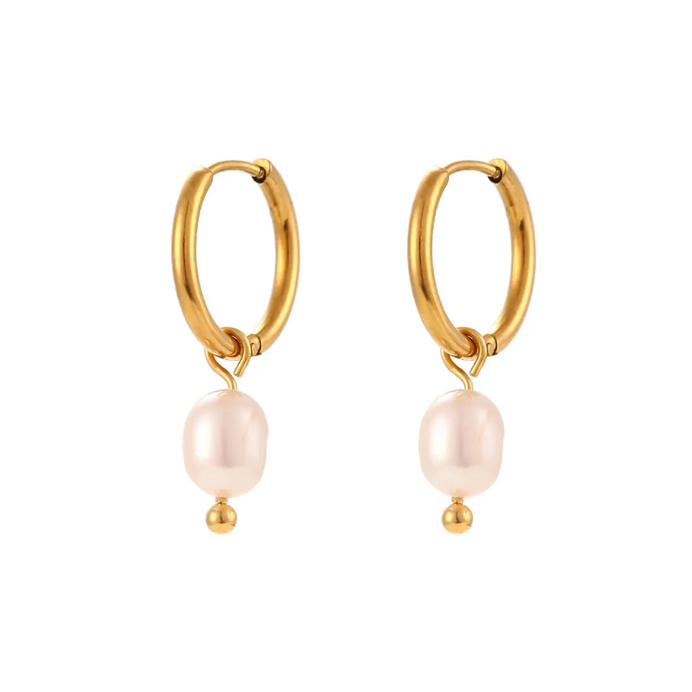 Summer Pearl Hoops