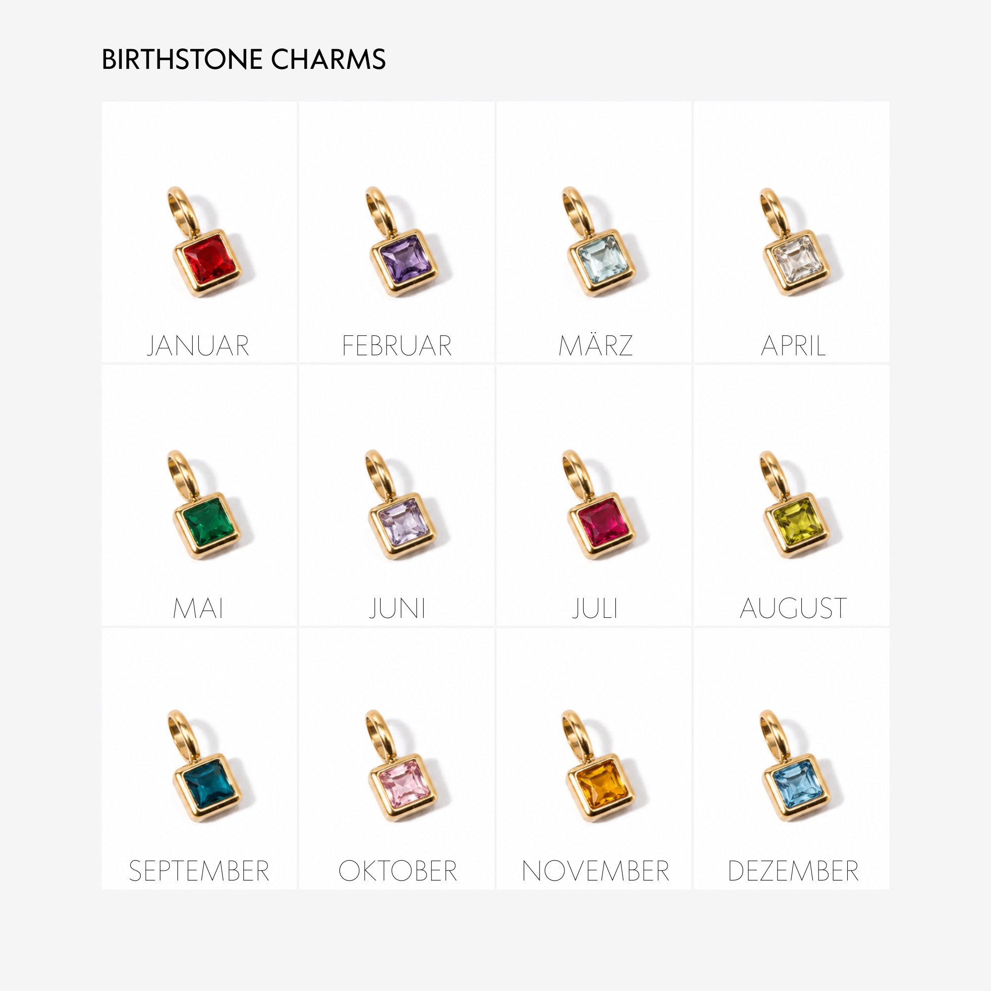 Birthstone Charm