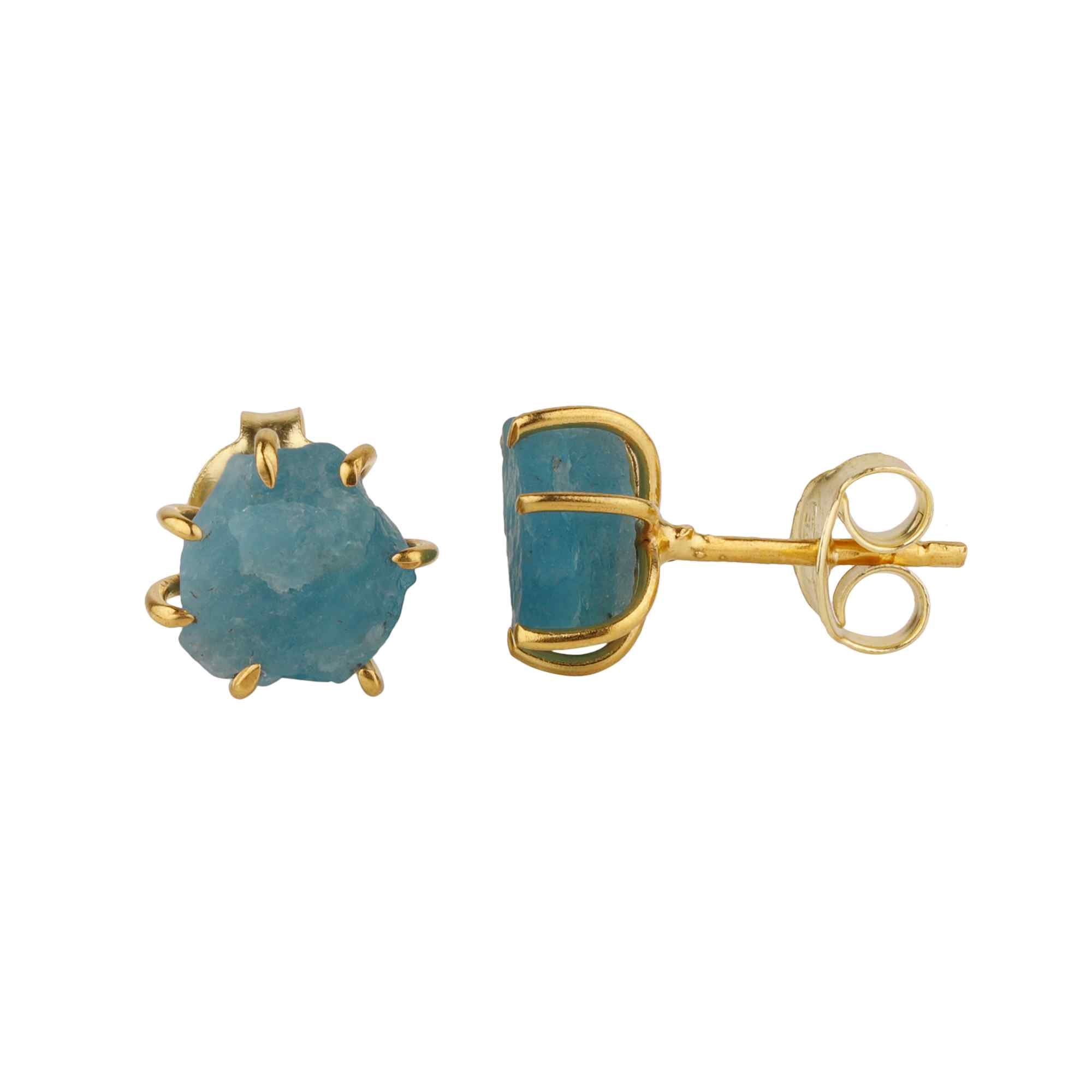 Raw Gemstone Studs
