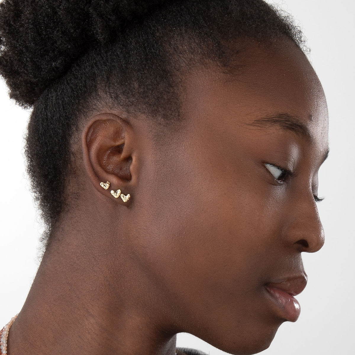 Hammered Love Studs