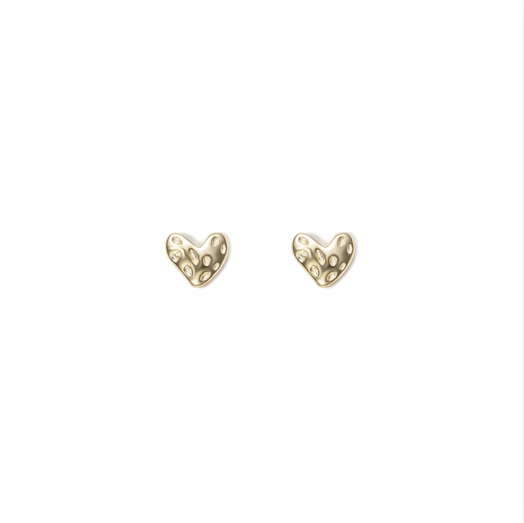 Hammered Love Studs