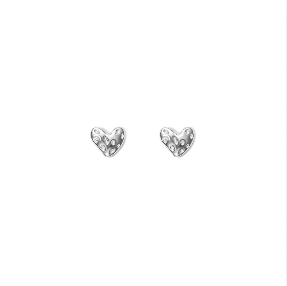 Hammered Love Studs