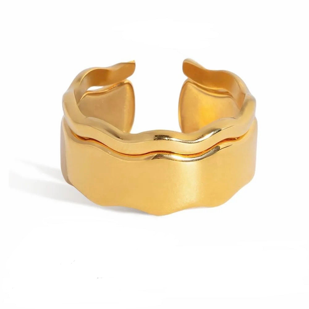 Wavey Ring Stack