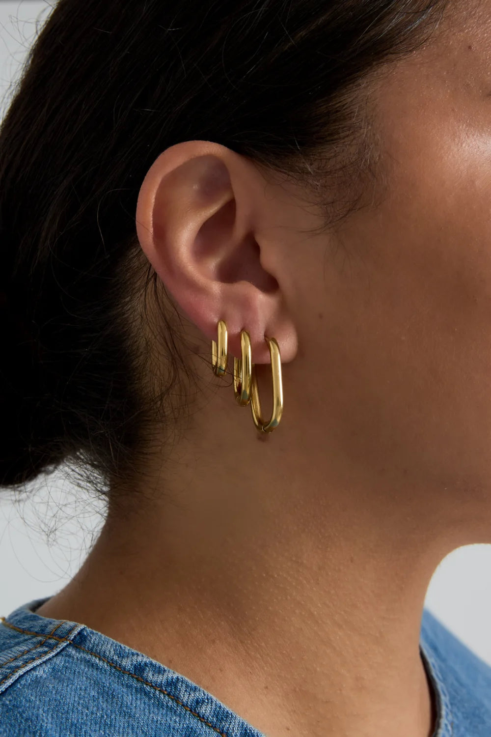 Thick Plain Oval Hoops