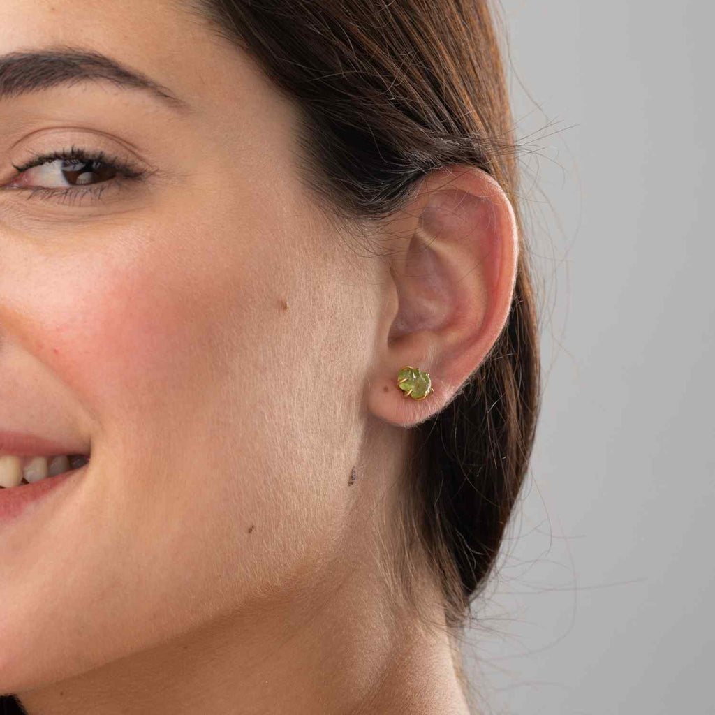 Raw Gemstone Studs