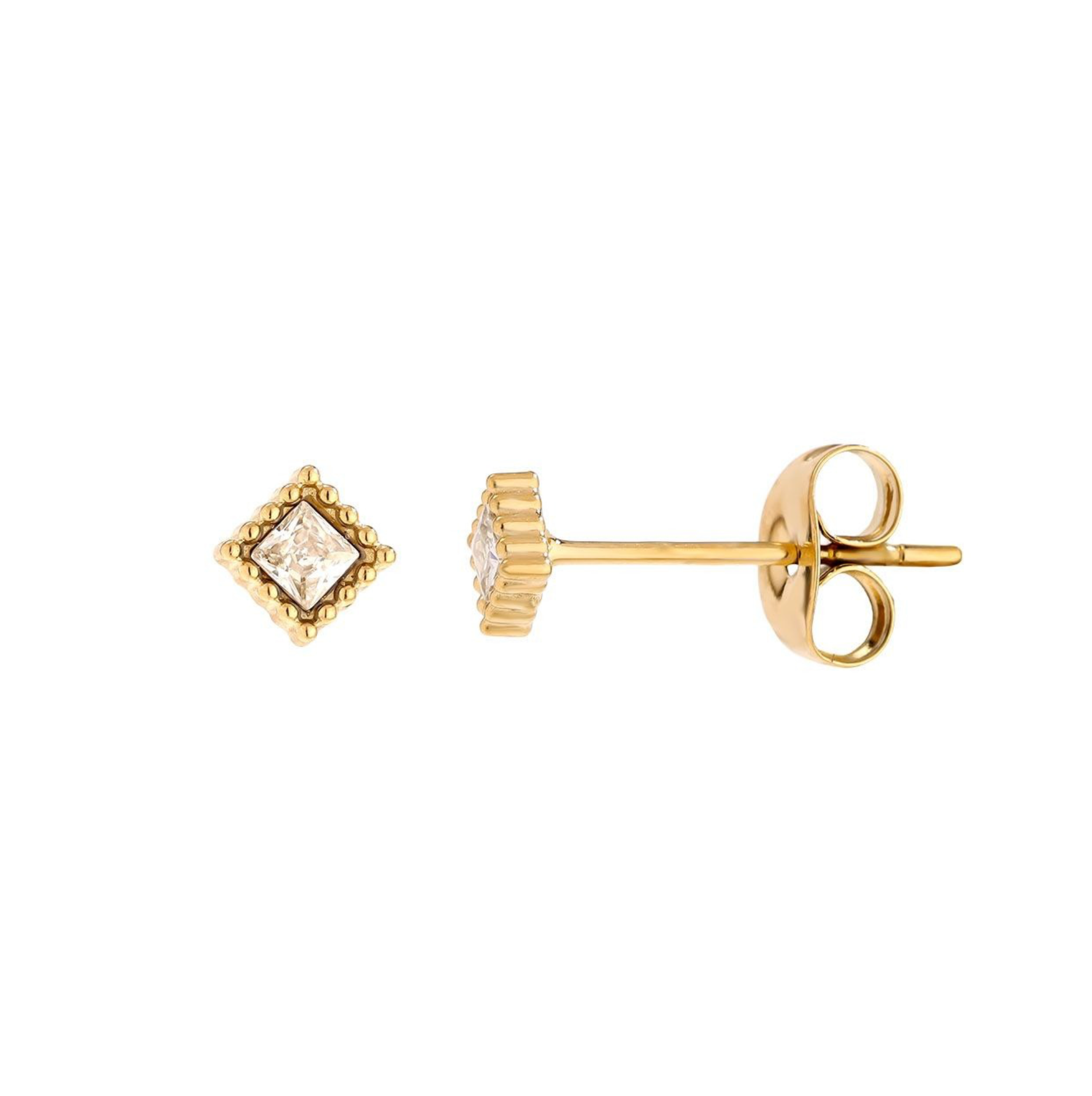 Shiny Cube Studs