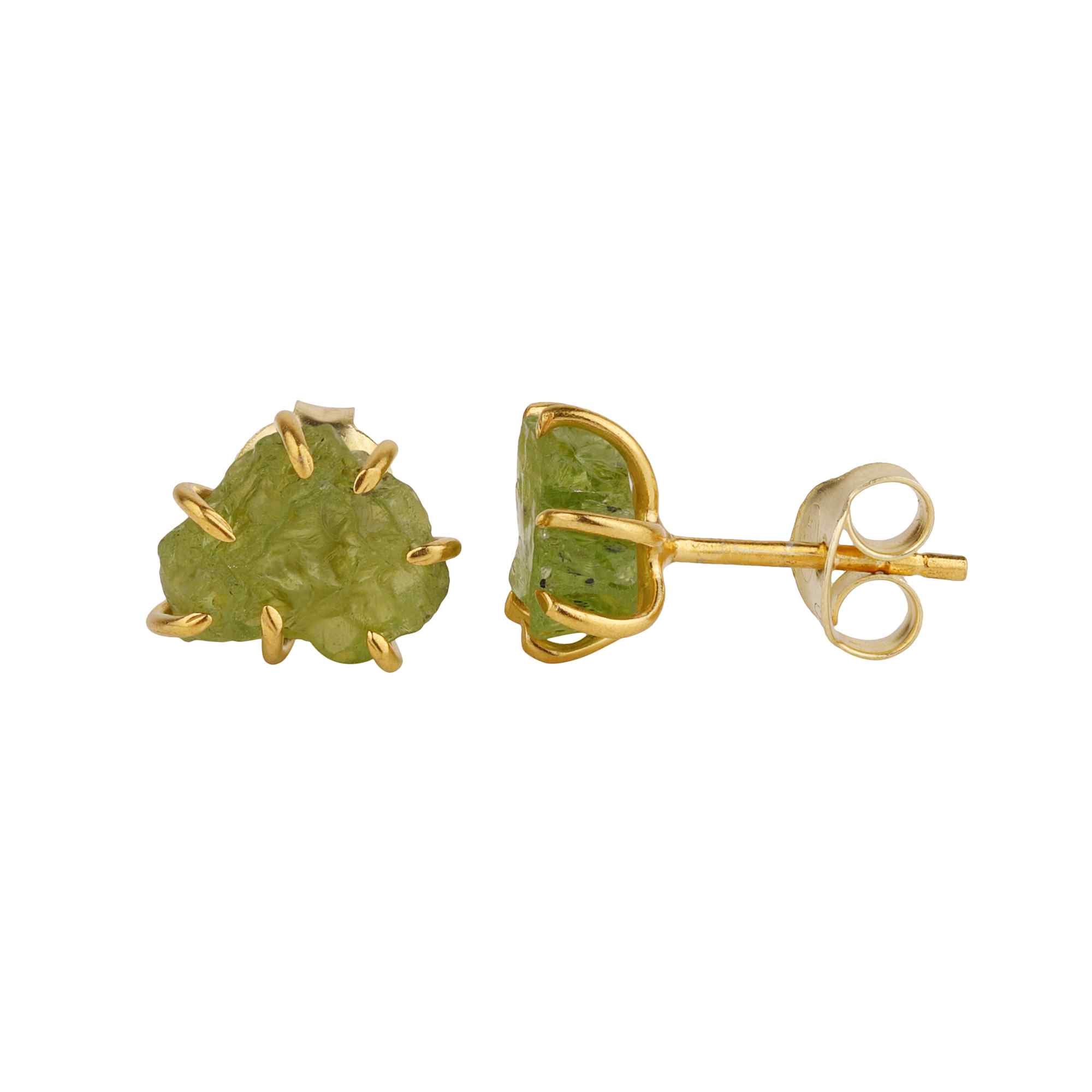 Raw Gemstone Studs