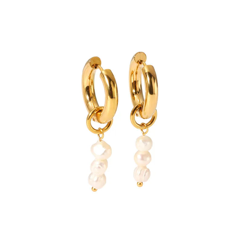 Tres Perlas Hoops