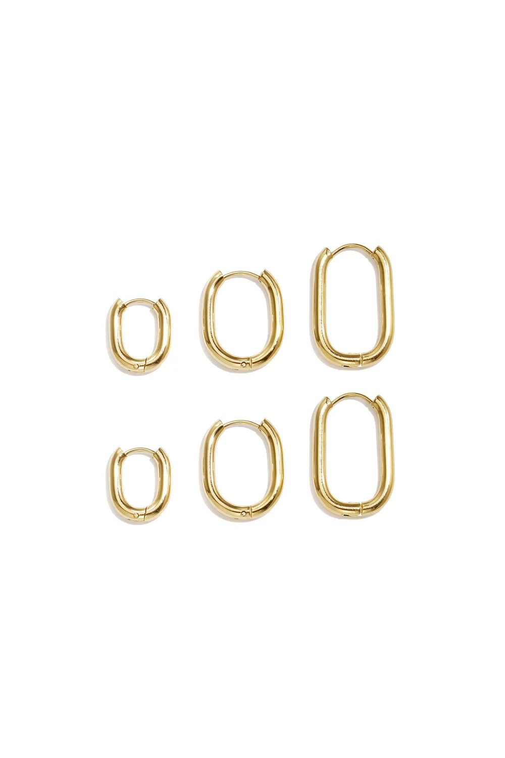 Thick Plain Oval Hoops