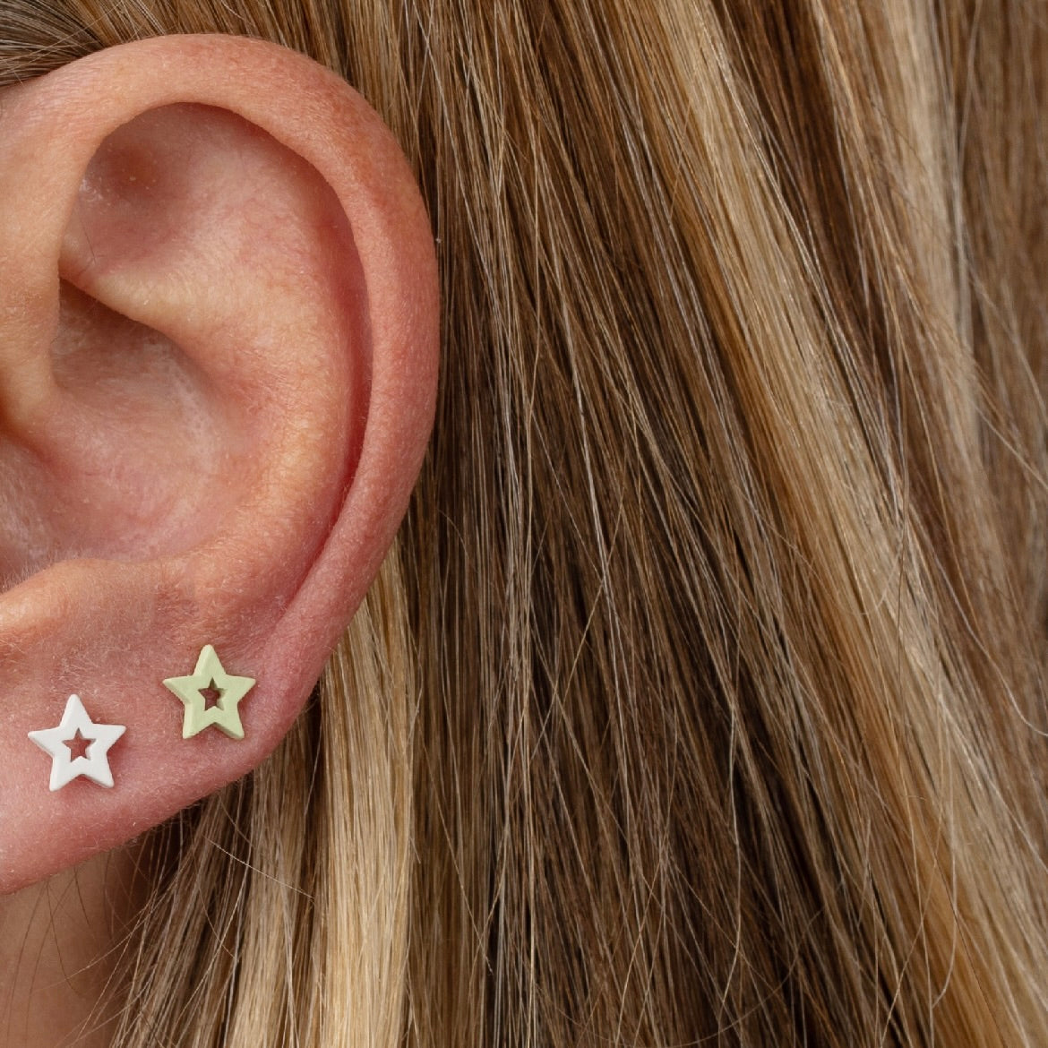 Colourful Star Studs