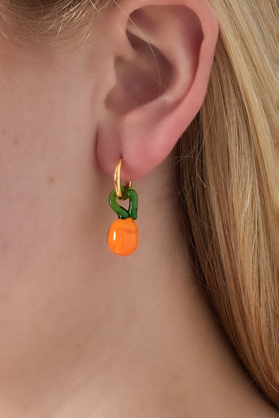 Glassy Orange Hoops
