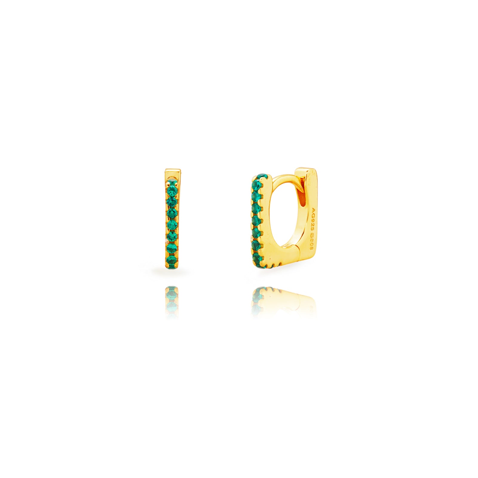 Shiny Square Hoops