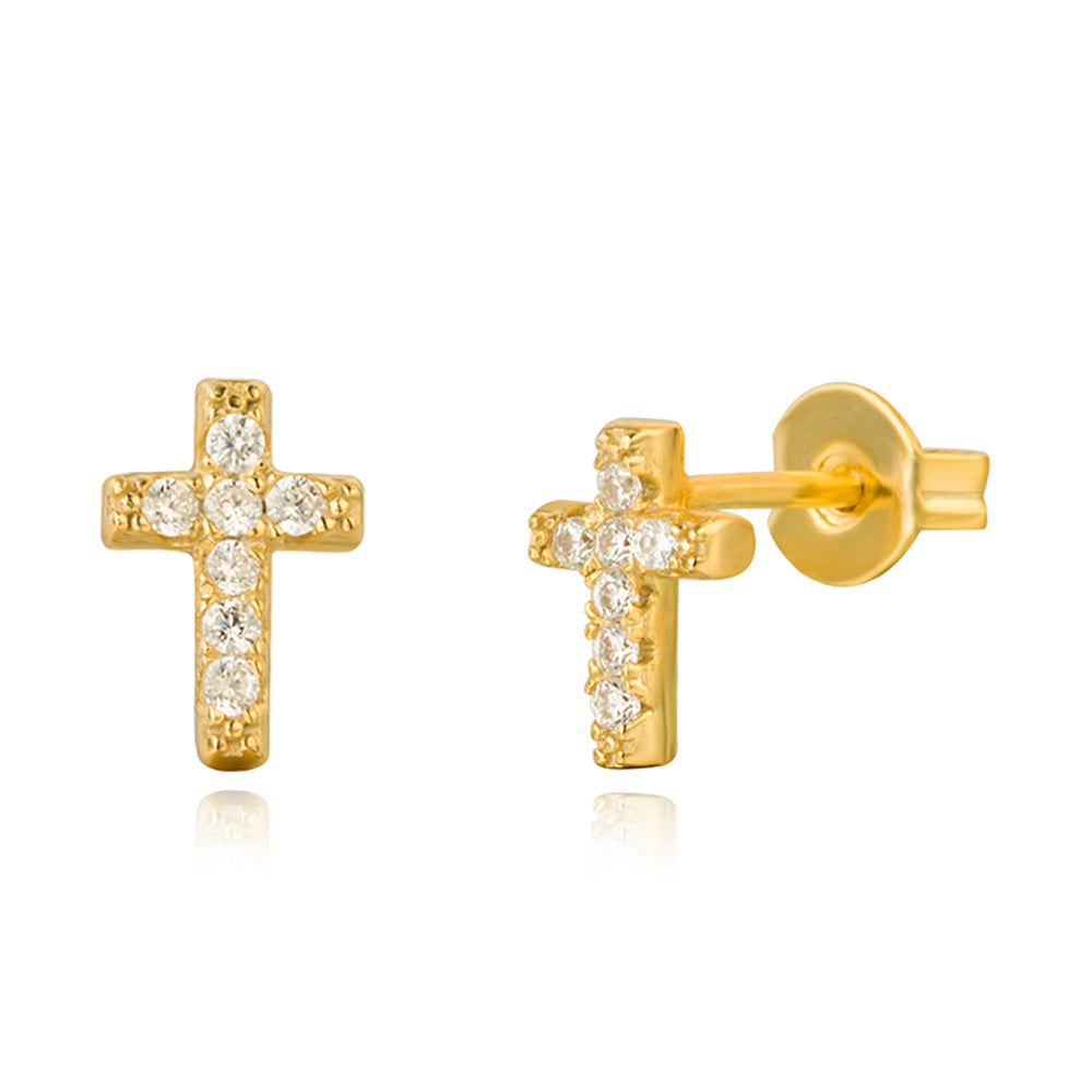 Shiny Cross Studs