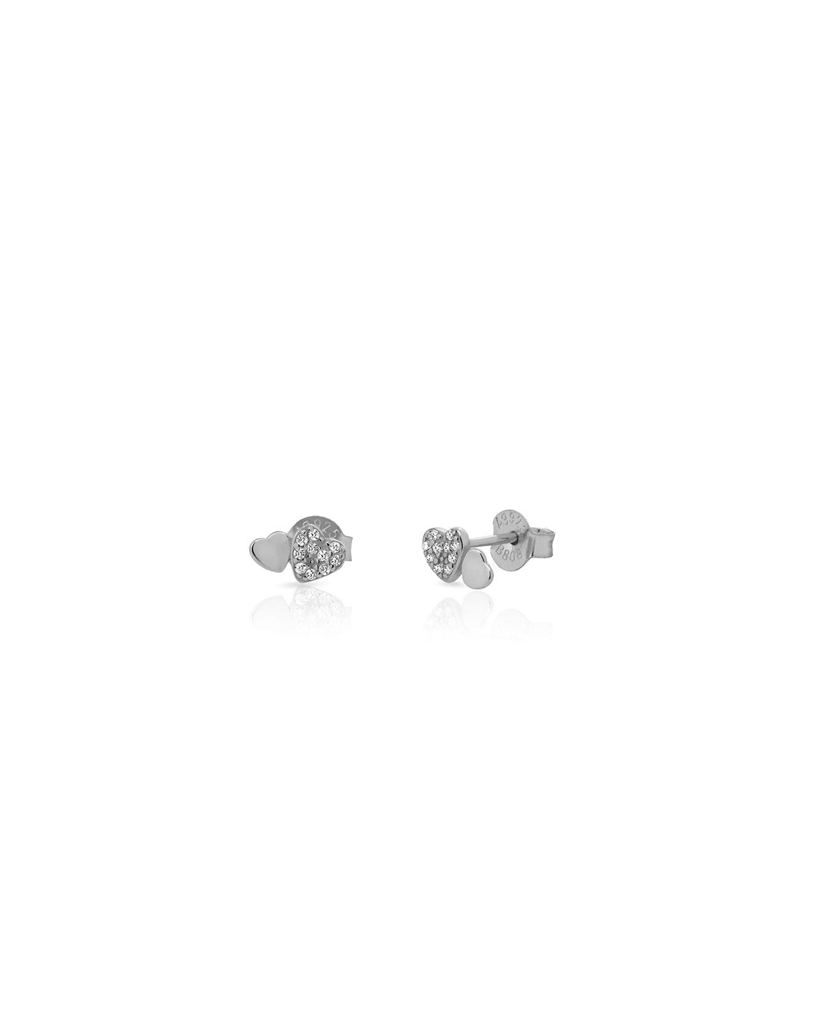 Double Heart Studs