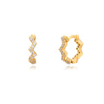 Diamond Zig Zag Hoops