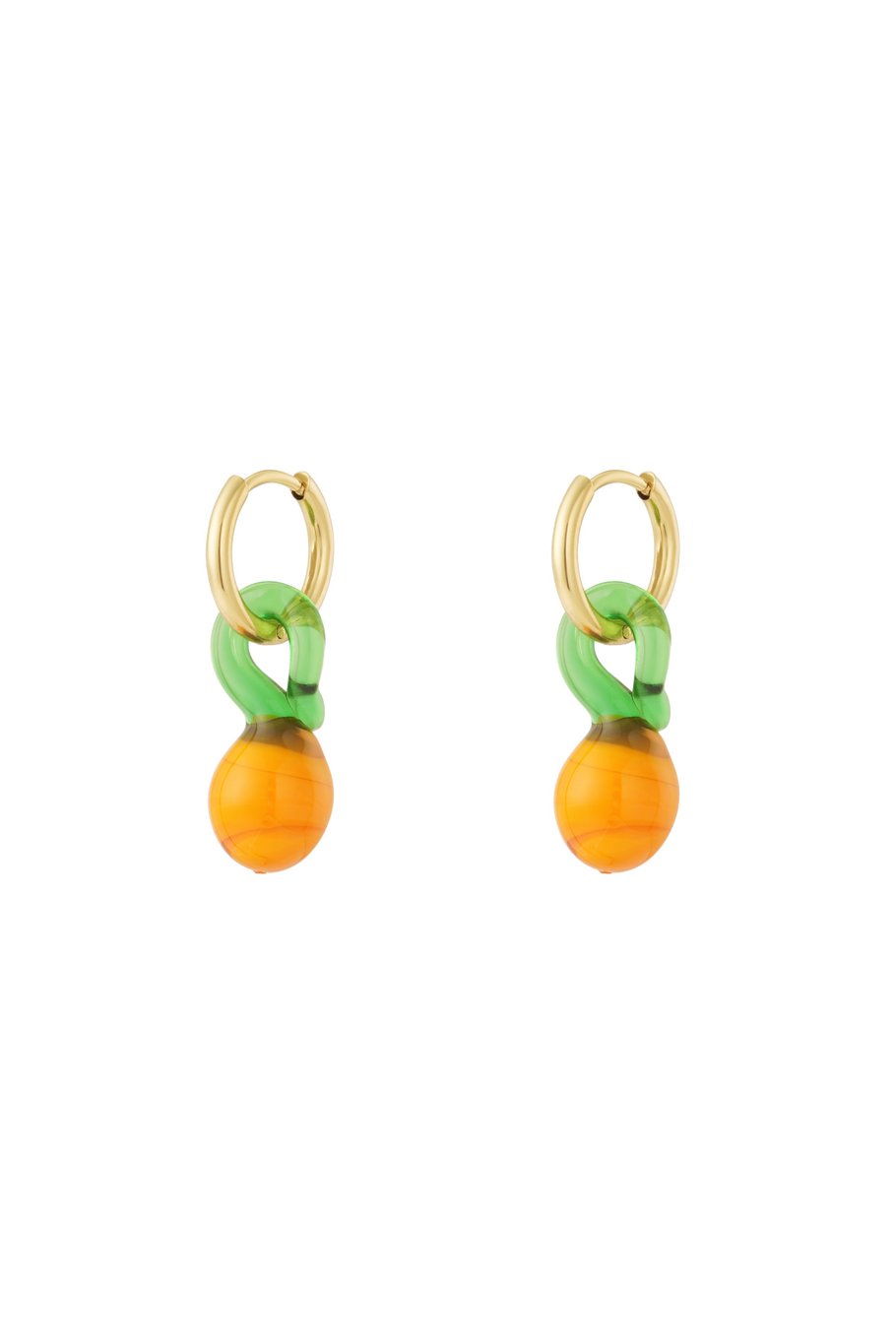 Glassy Orange Hoops