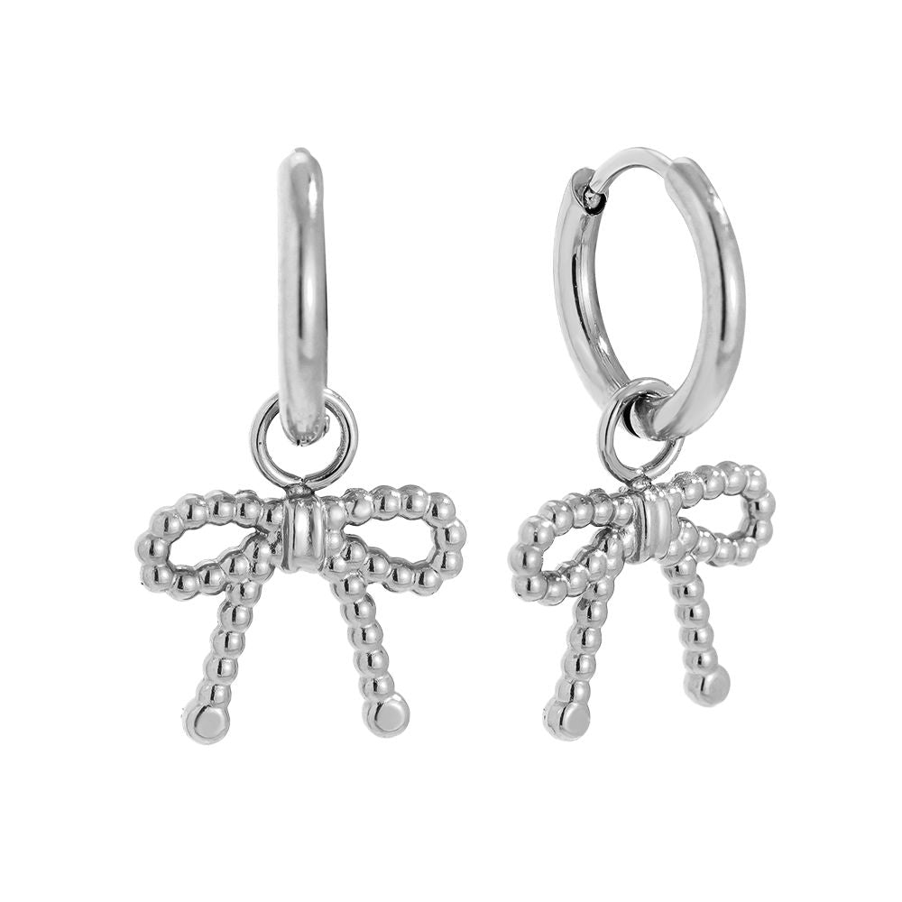 Dotted Ribbon Hoops