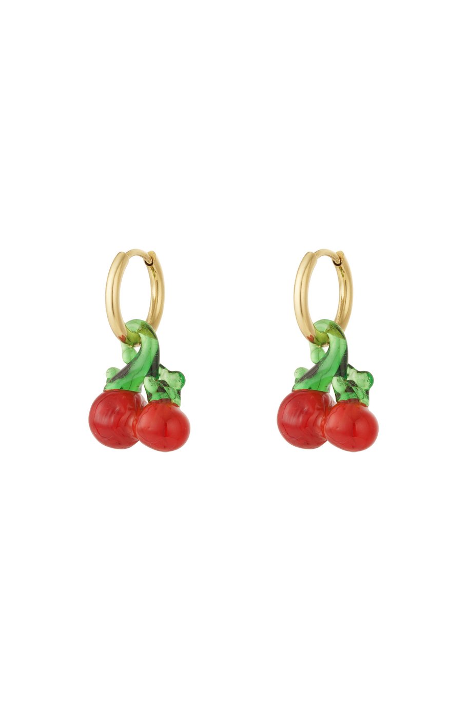 Glassy Cherry Hoops